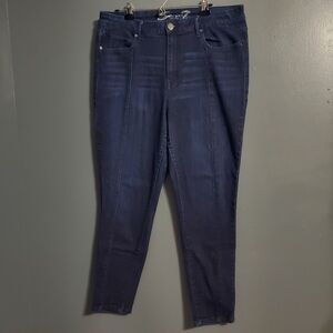 Seven7 Jeans High Waist Skinny Dark Wash Size 18W